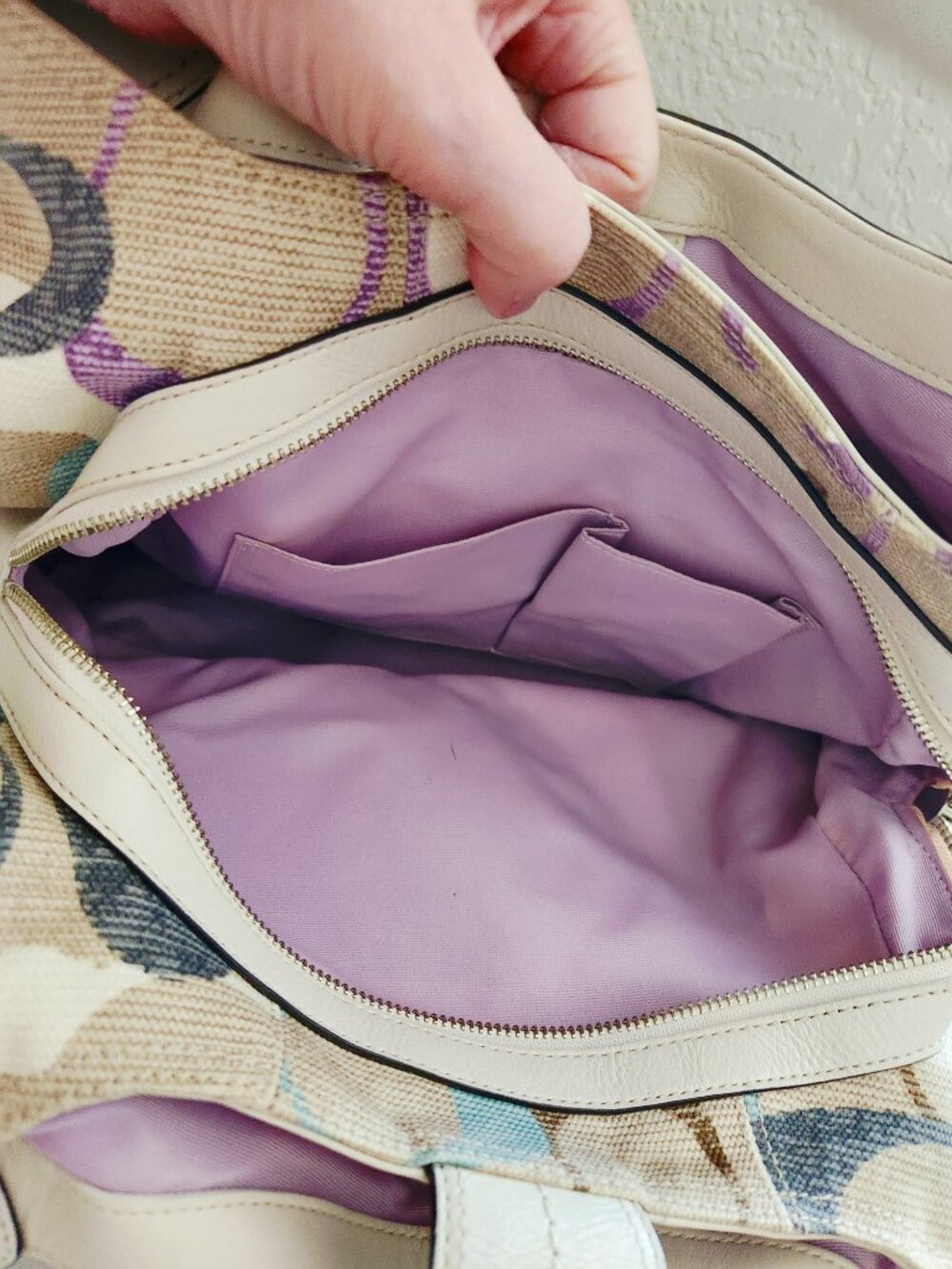 Euc Coach Soho Linen Signature Shoulder Bag Purse - Picture 11 of 12